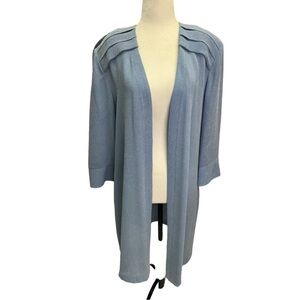 Vintage Joseph Ribkoff Light Blue Polyester Cover Up/Jacket Size 16